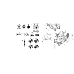 DECALCOMANIA RIBALTAMENTO CESTO PVC TRAS ORIGINALE KUBOTA GIANNI FERRARI 00555200238 | NewgardenParts.com