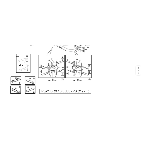 DISCO DX PIATTO PG 112 PREMONTATO ORIGINALE KUBOTA GIANNI FERRARI 95006700000