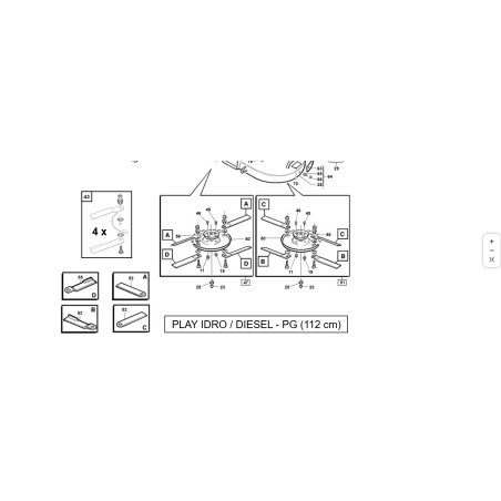 DISCO SX PIATTO PG 112 PREMONTATO ORIGINALE KUBOTA GIANNI FERRARI 95006600000