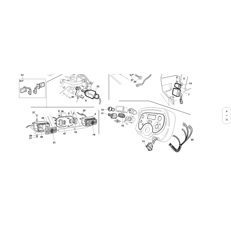 ORIGINAL KUBOTA GIANNI FERRARI 00777802100 MULTIFUNKTIONS-RÜCKLICHT