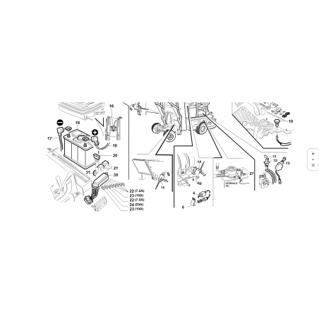 10 AMP BLADE FUSE 0014.0020 ORIGINAL KUBOTA GIANNI FERRARI 00777800079
