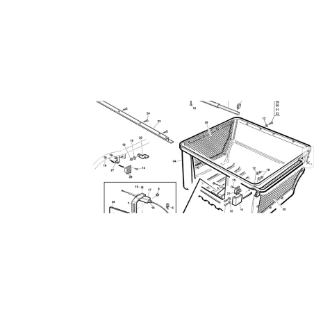 ORIGINAL KUBOTA GIANNI FERRARI 95500000038 ZNT KORBHALTEHAKEN