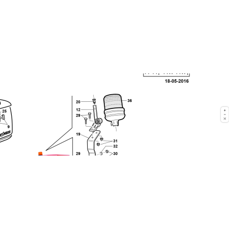 Girofaro LED ORIGINALE KUBOTA GIANNI FERRARI 00.40.00.0495