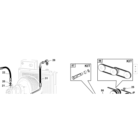 Original Kubota GTS-D Spannwellensatz GF 95598720000
