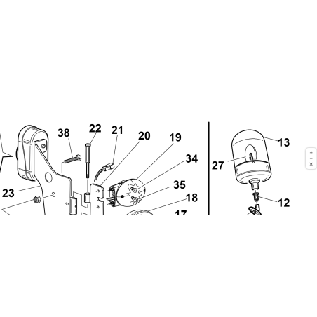 LAMPE ROTATIVE ORIGINALE KUBOTA GIANNI FERRARI 00777802800
