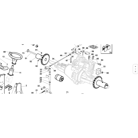 LEVIER DE DÉRIVATION ZINGUÉ ORIGINAL KUBOTA GIANNI FERRARI 94010000063