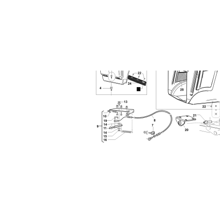 ORIGINAL KUBOTA GIANNI FERRARI 91001000044 KORB TÜR ENTRIEGELUNGSHEBEL