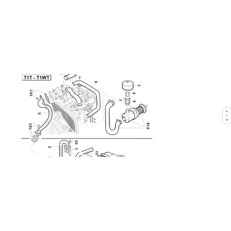 Vortex D64-L125 T1WT pre-filter sleeve ORIGINAL KUBOTA GIANNI FERRARI 00.07.07.0210