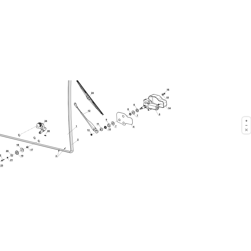 WIPER MOTOR ITALTRGI 105° ORIGINAL KUBOTA GIANNI FERRARI 95187100145