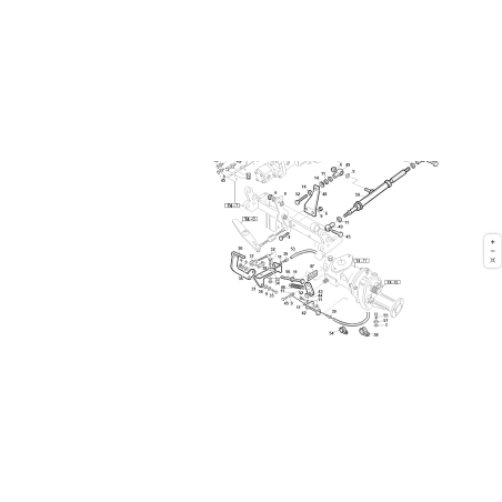 Pedal for differential lock with cable T4 GR ORIGINAL KUBOTA GIANNI FERRARI 01.50.00.4924