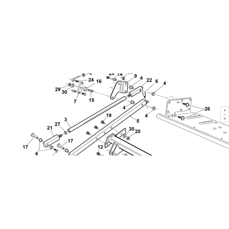 ORIGINAL KUBOTA GIANNI FERRARI KORB SPURSTANGE RH PIN 94500000053