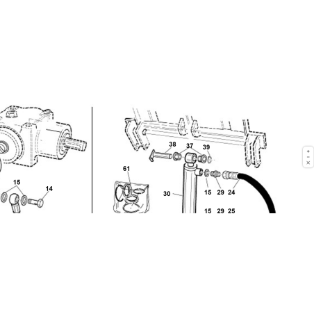 UPPER PIN SUPPORT CYLINDER COMPL ORIGINAL KUBOTA GIANNI FERRARI PZ95060150000