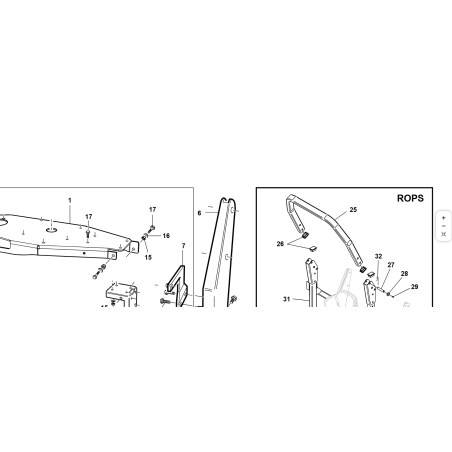 LINKE SÄULE FÜR KORB-KIPPKOMPONENTE ORIGINAL KUBOTA GIANNI FERRARI 94500340000