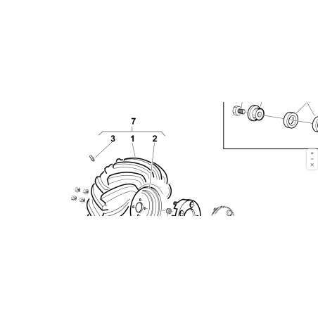 CARL. 21x11.00-8 ARTIGL. ORIGINAL KUBOTA GIANNI FERRARI 00111940021 TIRE