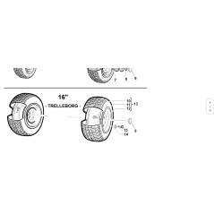 PNEU TRELLEBORG 16X7.50-8 4PL T539 ORIGINAL KUBOTA GIANNI FERRARI 00111940038 | NewgardenParts.com