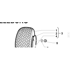 TRELLEBORG 18X8.50-8 T539 4PR ORIGINAL KUBOTA GIANNI FERRARI 00111940030 TIRE