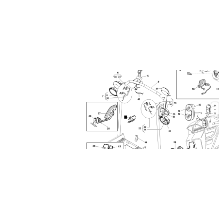 ORIGINAL KUBOTA KABELGEBUNDENER RECHTER ABBLENDSCHEINWERFER GF 91107100001