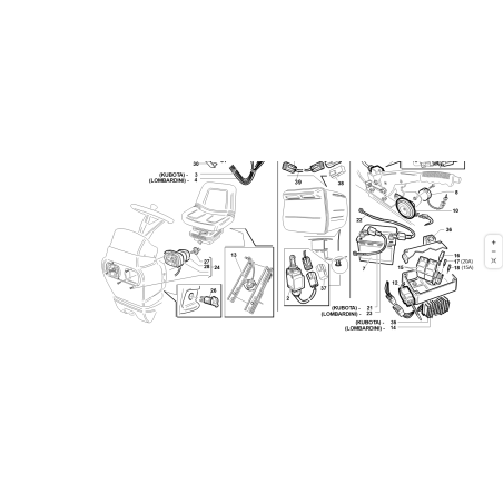 ORIGINAL KUBOTA GIANNI FERRARI 00777802400 ASYMMETRISCHER SCHEINWERFER