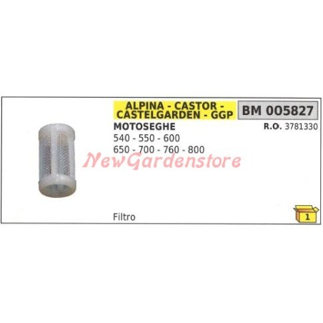 Filtro aspirazione olio GGP per motosega 540 550 600 650 700 760 800 005827 | NewgardenParts.com