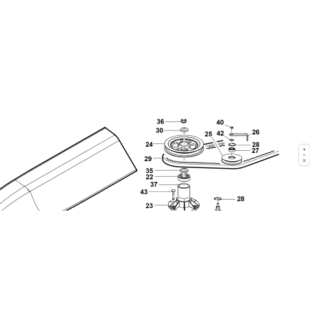 PULEGGIA LAMA TAGLIO ZNT ORIGINALE KUBOTA GIANNI FERRARI 89001000011