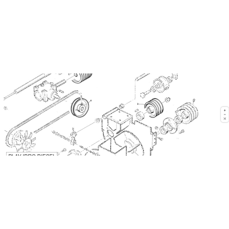 PULEGGIA RINVIO A 90°D 101 COMPL. ORIGINALE KUBOTA GIANNI FERRARI 95049151100