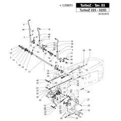 Boccola albero leve trattorino rasaerba ORIGINALE GIANNI FERRARI 01.40.40.0068 | NewgardenParts.com