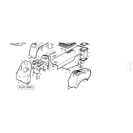 Embout de capot d'origine KUBOTA GIANNI FERRARI PZ95001000043
