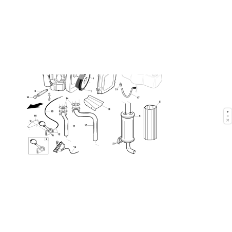 BOUCLIER THERMIQUE DE COLLECTEUR D'ÉCHAPPEMENT ORIGINAL KUBOTA GIANNI FERRARI 92011000004