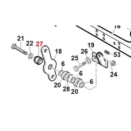 Boccola bilanciere pedali TURBO4 ORIGINALE GIANNI FERRARI 01.40.00.2170 | NewgardenParts.com