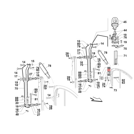 Boccola carrello rasaerba TURBO6 ORIGINALE GIANNI FERRARI 01.50.00.1250 | NewgardenParts.com