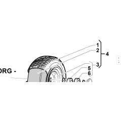 140-6 RUEDA COMPLETA (2WD) ORIGINAL KUBOTA GIANNI FERRARI 92003120000 | NewgardenParts.com