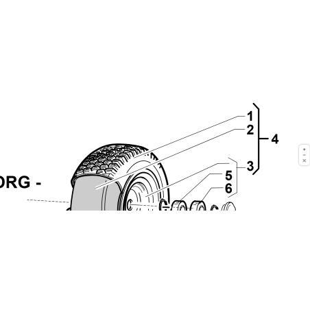 140-6 KOMPLETTES RAD (2WD) ORIGINAL KUBOTA GIANNI FERRARI 92003120000