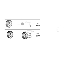 RUOTA 16x7.50-8 COMPLETA ORIGINALE KUBOTA GIANNI FERRARI 95421100000 | NewgardenParts.com
