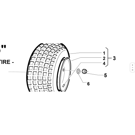 16x7.50-8 KOMPLETTES RAD ORIGINAL KUBOTA GIANNI FERRARI 89001570000