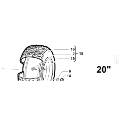 RUOTA 20X10.00-8 COMPLETA ORIGINALE KUBOTA GIANNI FERRARI 95318100000