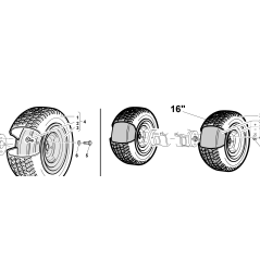 WHEEL 23X10.50-12 COMPLETE TURFMASTER ORIGINAL KUBOTA GIANNI FERRARI 95409190000