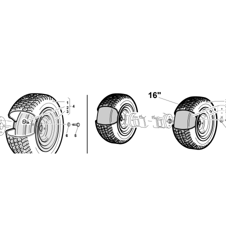 WHEEL 23X10.50-12 COMPLETE TURFMASTER ORIGINAL KUBOTA GIANNI FERRARI 95409190000