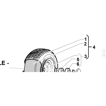 CARLISLE-RAD 13X5.00-6 KOMPLETT ORIGINAL KUBOTA GIANNI FERRARI 87001160000