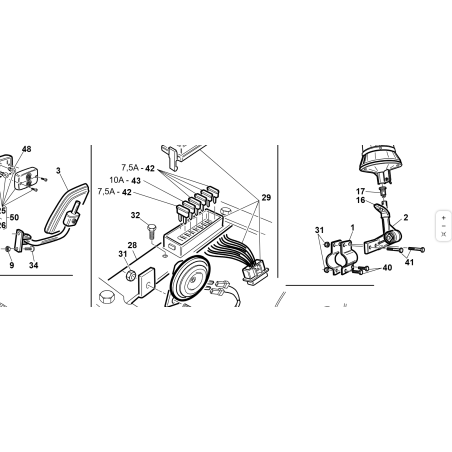 SCATOLA PORTA FUSIBILI CABLATA ORIGINALE KUBOTA GIANNI FERRARI 95162201202 | NewgardenParts.com