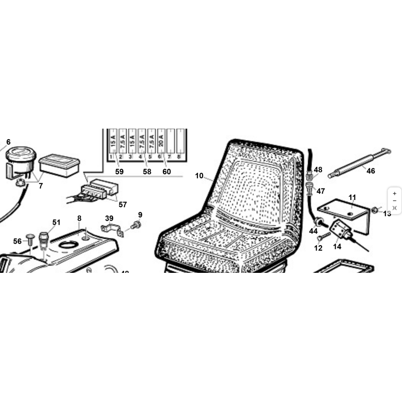ASIENTO CON SUSPENSIÓN ASIENTO OTTO C/S2 ORIGINAL KUBOTA GIANNI FERRARI 00777850007