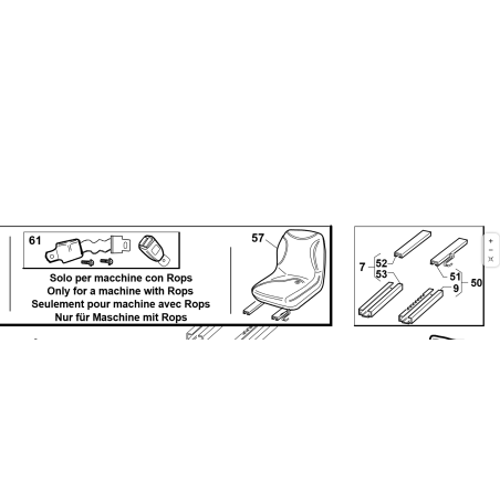 ORIGINAL PG SEAT KUBOTA GIANNI FERRARI 00777850041 | NewgardenParts.com