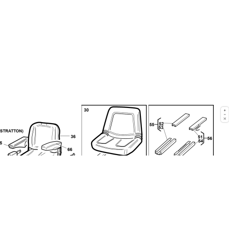 ASIENTO OTTO + GUÍA SUPER. + MICRO ORIGINAL KUBOTA GIANNI FERRARI 00777850020