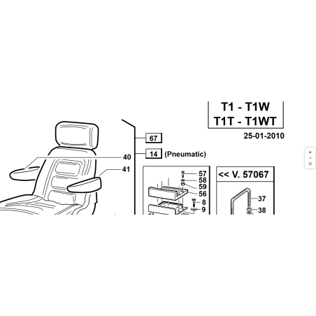 T4 Grammer Sitz komplett ORIGINAL KUBOTA GIANNI FERRARI 00.73.00.0030 | NewgardenParts.com