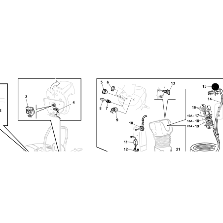 SPINOTTO EMERGENZA BATTERIA CABLATO ORIGINALE KUBOTA GIANNI FERRARI 92001290004