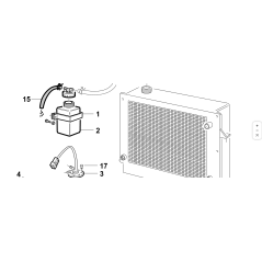 SUPPORT COMPLET DE REMPLACEMENT DU RÉSERVOIR EXP. KUBOTA D'ORIGINE GF 91001560000