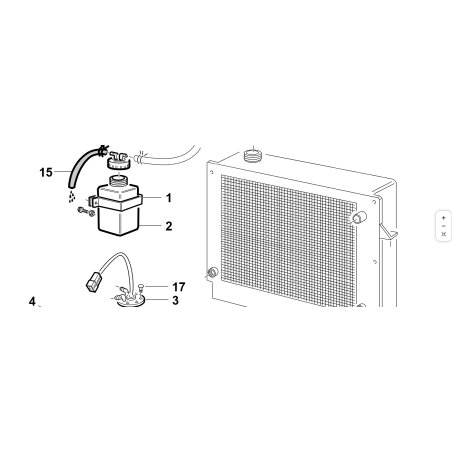 COMPLETE BRACKET REPLACEMENT OF ORIGINAL KUBOTA EXP. TANK GF 91001560000