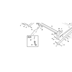 SUPPORT DE VERROUILLAGE DE CYLINDRE ZNT ORIGINAL KUBOTA GIANNI FERRARI 92001000047
