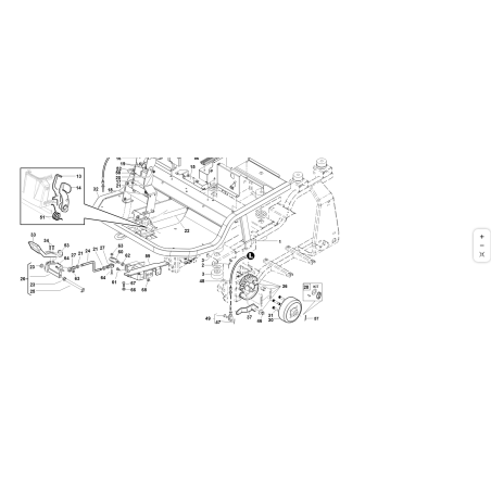 SUPPORT D'ACCÉLÉRATEUR COMPLET KUBOTA GIANNI FERRARI ZNT ORIGINAL 91001540000