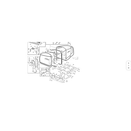 Basket support structure 1100-1300Lt ORIGINAL KUBOTA GIANNI FERRARI 01.50.00.5243