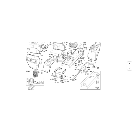 RECHTS VORNE SCHEINWERFERHALTER ZNT ORIGINAL KUBOTA GIANNI FERRARI 95301000007